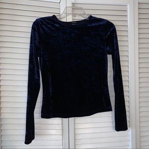 Forever 21 velvet blue top